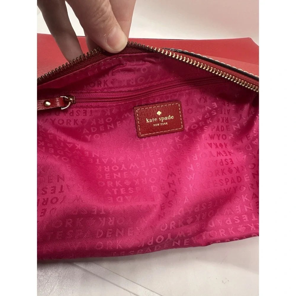 Kate Spade Wellesley Byrd Pink Leather Chain Shoulder Bag Purse Handbag